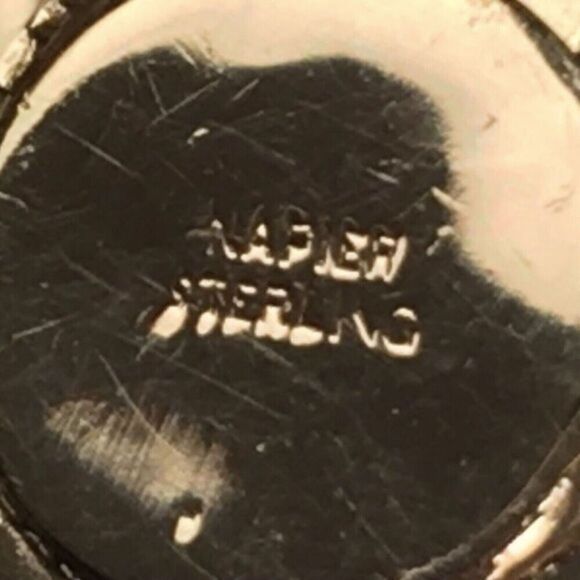 Estate Vintage Napier Gold Plated Sterling Silver Bow Brooch Signed 22g 925 - Picture 4 of 8